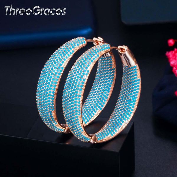 huggie threegraces new fashion big light blue cubic zirconia circle round hoop earrings for women wedding party costume jewelry er601, Golden;silver
huggie threegraces new fashion big light blue cubic zirconia circle round hoop earrings for women wedding party costume jewelry er601, Golden;silver