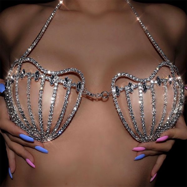 erotic shiny new accessories full of diamond shell bra elegant fashion rhinestone body chain body chain, Silver
erotic shiny new accessories full of diamond shell bra elegant fashion rhinestone body chain body chain, Silver