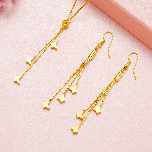women pendant chain earrings jewelry set with butterfly accessories pretty real 18k gold color fashion lady wedding party present, Slivery;golden
women pendant chain earrings jewelry set with butterfly accessories pretty real 18k gold color fashion lady wedding party present, Slivery;golden