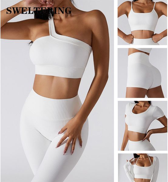 women's tracksuits yoga set women seamless sport sports bra long sleeve crop gym leggings shorts workout clothes for 230520, Gray
women's tracksuits yoga set women seamless sport sports bra long sleeve crop gym leggings shorts workout clothes for 230520, Gray