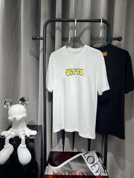 new fashion designer men's t-shirt high-quality latest women's alphabet print short sleeve embroidered crew neck cotton t-shirt. a, White;black
new fashion designer men's t-shirt high-quality latest women's alphabet print short sleeve embroidered crew neck cotton t-shirt. a, White;black