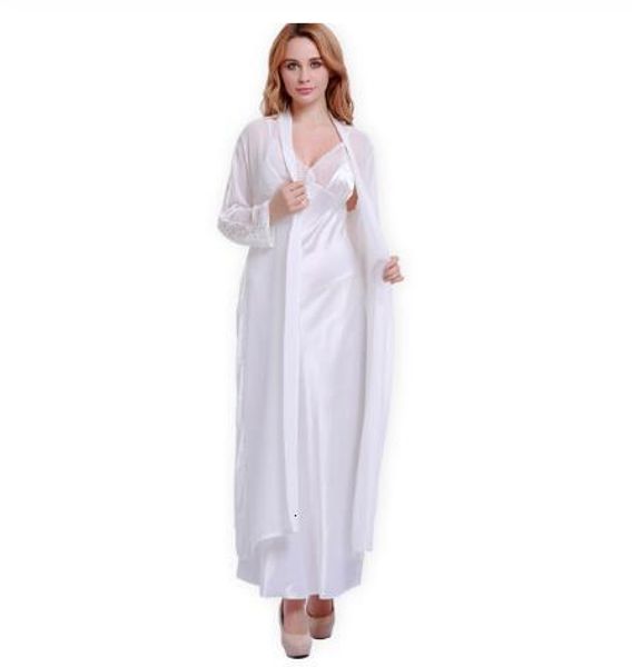 women's sleepwear fashion silk robes nightdress twopiece women lace vneck sleeping robe longsleeve nightgowns fw001 230520, Black;red
women's sleepwear fashion silk robes nightdress twopiece women lace vneck sleeping robe longsleeve nightgowns fw001 230520, Black;red