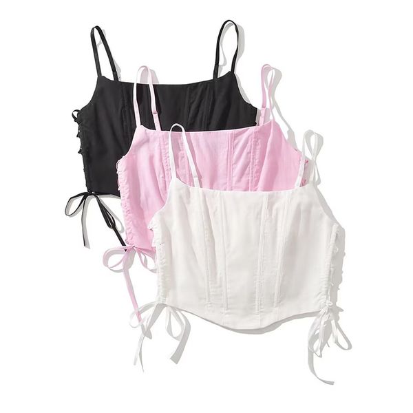 women's tanks camis yenkye 2023 women side cross lacing up bandage sleeveless front fishbone ladies slim summer crop 230520, White
women's tanks camis yenkye 2023 women side cross lacing up bandage sleeveless front fishbone ladies slim summer crop 230520, White