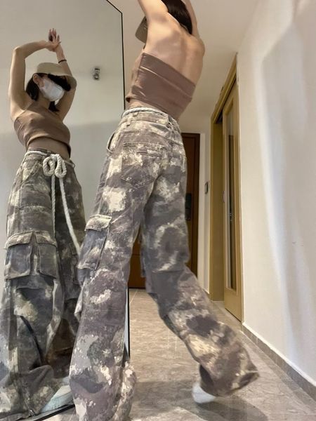 women's pants s y2k american retro high street slim straight drawstring camouflage cargo pant spring and autumn sweatpants 230520, Black;white
women's pants s y2k american retro high street slim straight drawstring camouflage cargo pant spring and autumn sweatpants 230520, Black;white