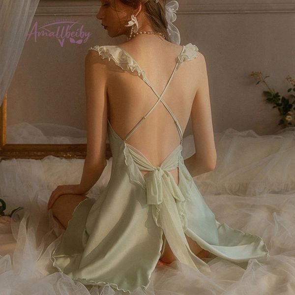 pyjamas beauty back nightdres's sleepwear lingerie ice silk satin deep v pajamas nighties nightwear nightshirt home clothes 230520, Black;white
pyjamas beauty back nightdres's sleepwear lingerie ice silk satin deep v pajamas nighties nightwear nightshirt home clothes 230520, Black;white