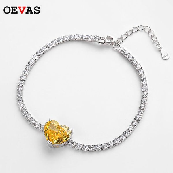 bangle oevas 100% 925 sterling silver10*12mm yellow heart high carbon diamond bracelet for women sparkling party fine jewelry gift, Black
bangle oevas 100% 925 sterling silver10*12mm yellow heart high carbon diamond bracelet for women sparkling party fine jewelry gift, Black