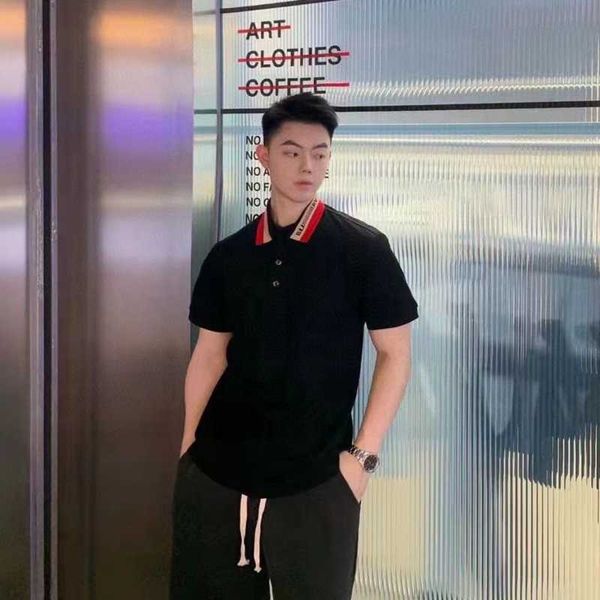 summer mens polo shirt designer t shirt cotton solid color short sleeved shirts men women loose pullover letter lapel tee, White;black
summer mens polo shirt designer t shirt cotton solid color short sleeved shirts men women loose pullover letter lapel tee, White;black