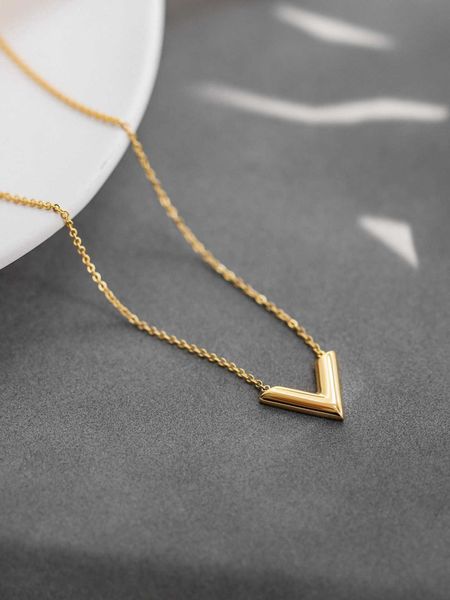 new minimalist gold niche light luxury v-letter necklace for women's summer collarbone chain with mesh red color that doesn't fade, Silver
new minimalist gold niche light luxury v-letter necklace for women's summer collarbone chain with mesh red color that doesn't fade, Silver