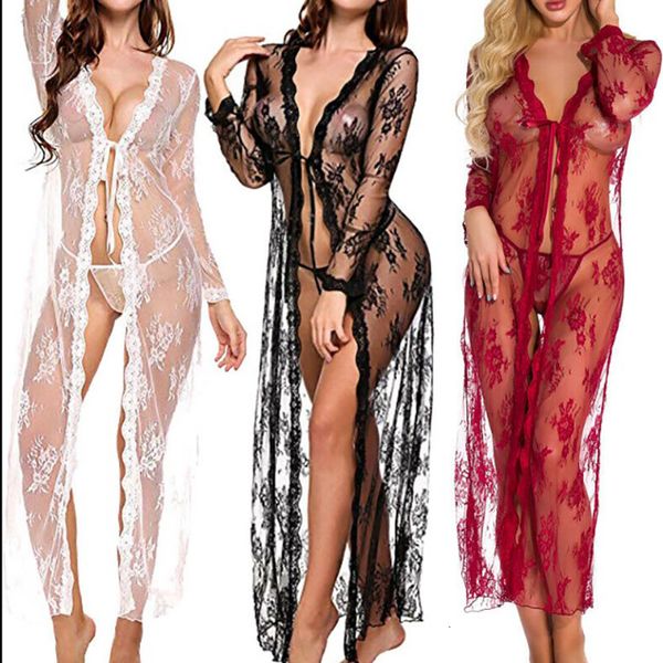 women's sleepwear lingerie temptation mesh nightdress thin section vneck lace strap underwear transparent dress 230520, Black;red
women's sleepwear lingerie temptation mesh nightdress thin section vneck lace strap underwear transparent dress 230520, Black;red