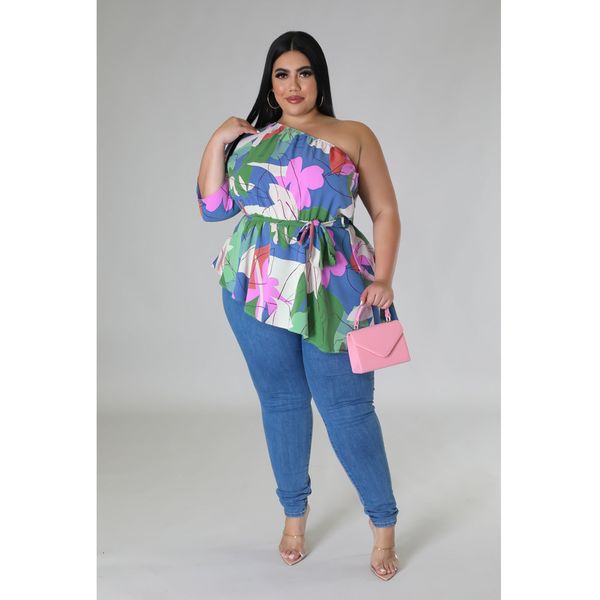 women's plus size tshirt women floral one shoulder shirt for lady fashion casual outfit female belt cloth 2023 spring large 230520, Black
women's plus size tshirt women floral one shoulder shirt for lady fashion casual outfit female belt cloth 2023 spring large 230520, Black