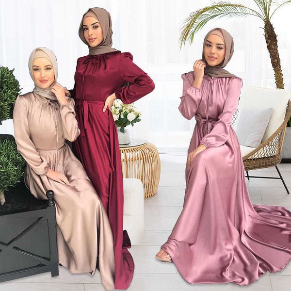 elegant satin dubai long dress soft and beautifully tunneled waist large swing, Black;gray
elegant satin dubai long dress soft and beautifully tunneled waist large swing, Black;gray