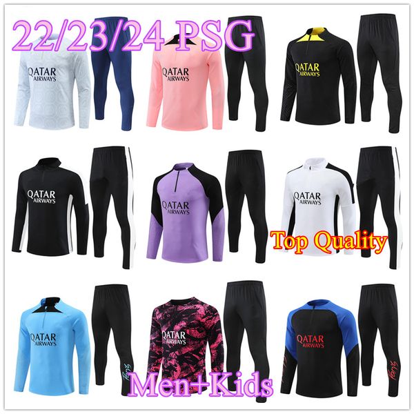 22 23 24 psgs mbappe soccer jersey tracksuit 2023 2024 new classic style paris training suit half pull long sleeve sergio ramos verratti ica, Gray
22 23 24 psgs mbappe soccer jersey tracksuit 2023 2024 new classic style paris training suit half pull long sleeve sergio ramos verratti ica, Gray