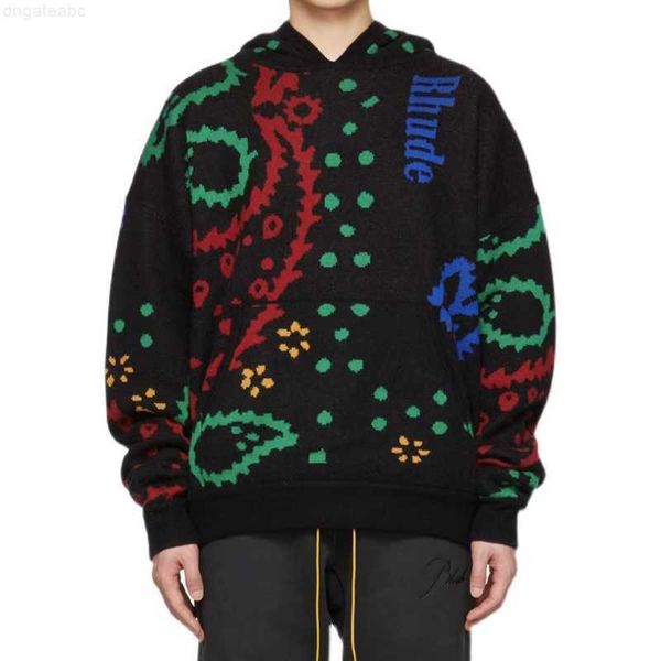 mens hoodies sweatshirts designer clothing 22 pre autumn rhude fashion cashew jacquard casual versatile hooded sweater kn, Black
mens hoodies sweatshirts designer clothing 22 pre autumn rhude fashion cashew jacquard casual versatile hooded sweater kn, Black