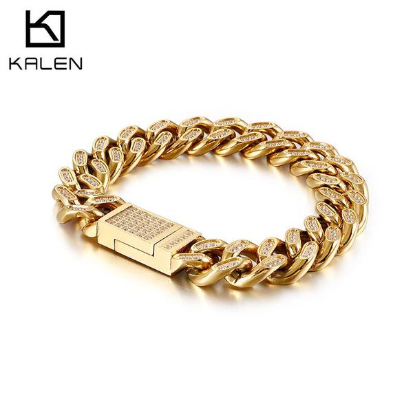 bangle 14mm zircon inlay hiphop curb link chain bracelet for men 316 stainless steel front and back side available, Black
bangle 14mm zircon inlay hiphop curb link chain bracelet for men 316 stainless steel front and back side available, Black