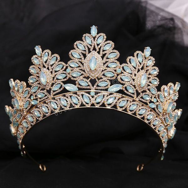 big opal crystal crowns diadem banquet tiaras pageant party wedding costume party hair jewelry, White;golden
big opal crystal crowns diadem banquet tiaras pageant party wedding costume party hair jewelry, White;golden