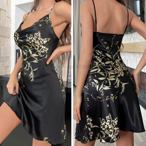 pyjamas chemise nightgown women satin kimono dressing gown strap sleepdress rayon printed cherry nightwear vneck suspender sleepwear 230520, Black;white
pyjamas chemise nightgown women satin kimono dressing gown strap sleepdress rayon printed cherry nightwear vneck suspender sleepwear 230520, Black;white