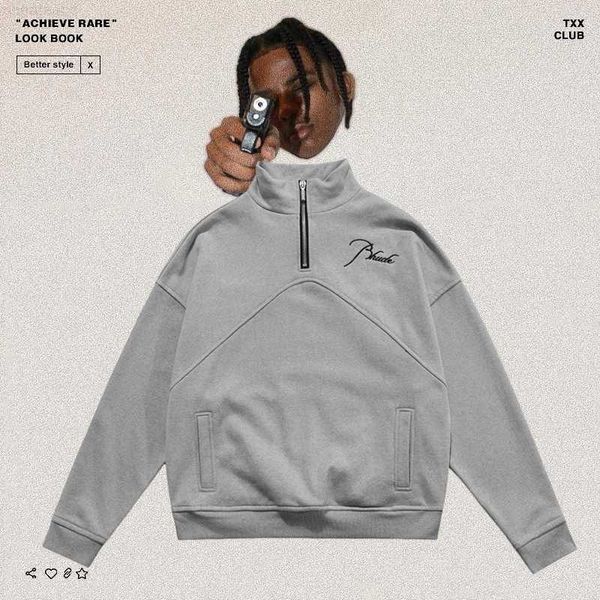 mens hoodies sweatshirts designer clothing rhude letter embroidered fashion brand womens loose stand collar half zipper over, Black
mens hoodies sweatshirts designer clothing rhude letter embroidered fashion brand womens loose stand collar half zipper over, Black