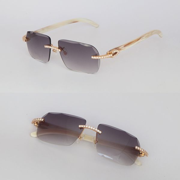 new model luxury glasses moissanite diamond set rimles sunglasses for men women original white genuine horn sunglasses diamond cut lens desi, White;black
new model luxury glasses moissanite diamond set rimles sunglasses for men women original white genuine horn sunglasses diamond cut lens desi, White;black