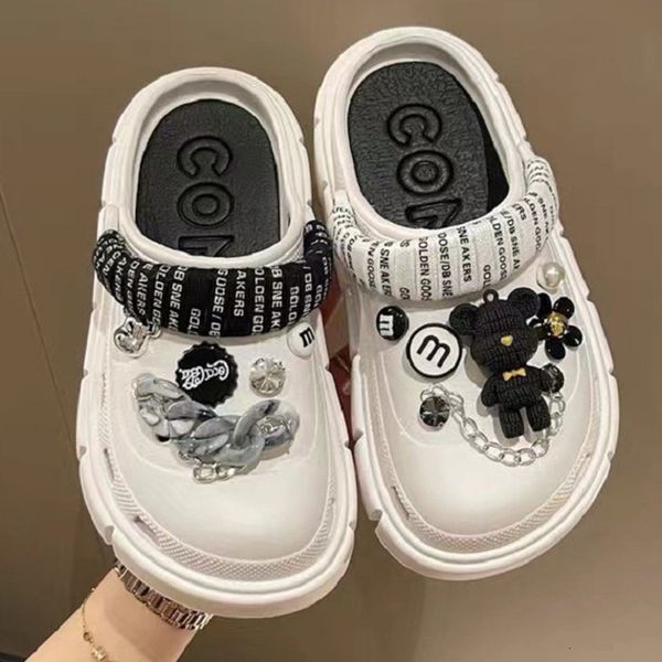 slippers fashion charms clogs 6cm sole outdoor women slippers summer beach sandals for girls 230520, Black
slippers fashion charms clogs 6cm sole outdoor women slippers summer beach sandals for girls 230520, Black