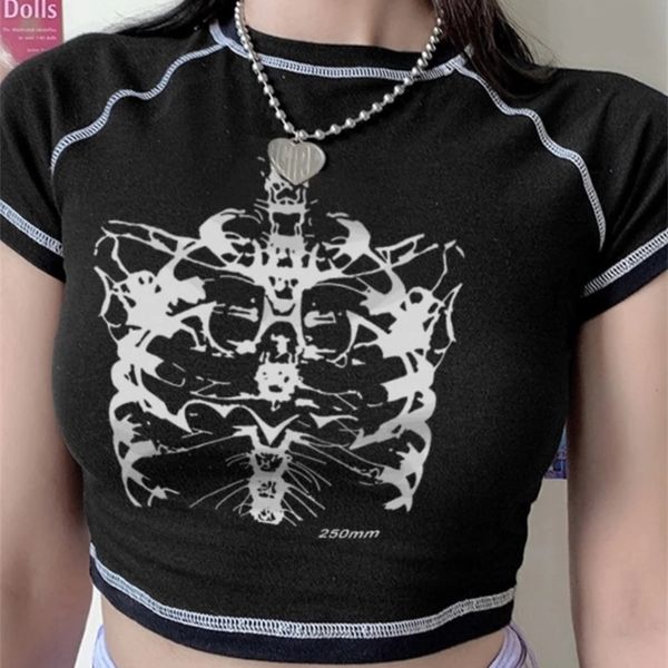 women's tshirt aesthetic skeleton women's tshirt harajuku y2k black sweet girl slim skull print fun vintage graphic clothes crop e, White
women's tshirt aesthetic skeleton women's tshirt harajuku y2k black sweet girl slim skull print fun vintage graphic clothes crop e, White
