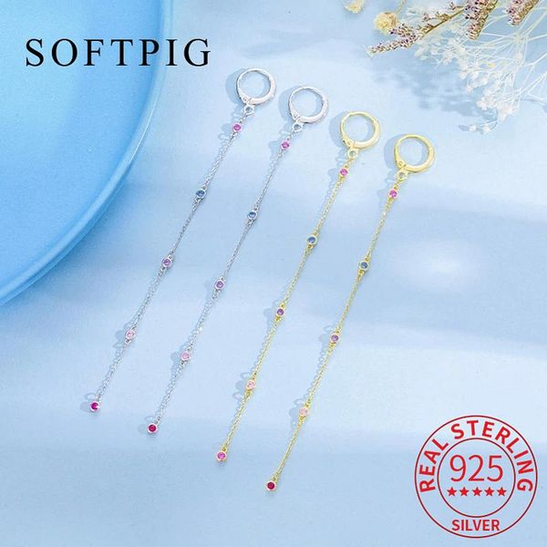 huggie softpig real 925 sterling silver color zircon long chain tassel hoop earrings for fashion women party fine jewelry accessories, Golden;silver
huggie softpig real 925 sterling silver color zircon long chain tassel hoop earrings for fashion women party fine jewelry accessories, Golden;silver