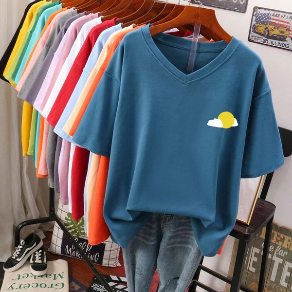 women's plus size tshirt 100 cotton l6xl t shirt tshirt short sleeve women summer clouds print couple v neck oversized shirts 230520, Black
women's plus size tshirt 100 cotton l6xl t shirt tshirt short sleeve women summer clouds print couple v neck oversized shirts 230520, Black