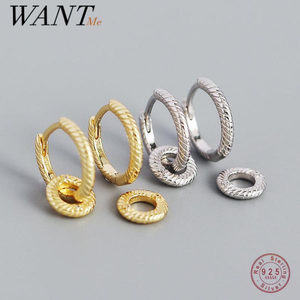 stud wantme 925 sterling silver unique lucky twist circle turning huggie earrings for women european simple party ear nose jewelry, Golden;silver
stud wantme 925 sterling silver unique lucky twist circle turning huggie earrings for women european simple party ear nose jewelry, Golden;silver
