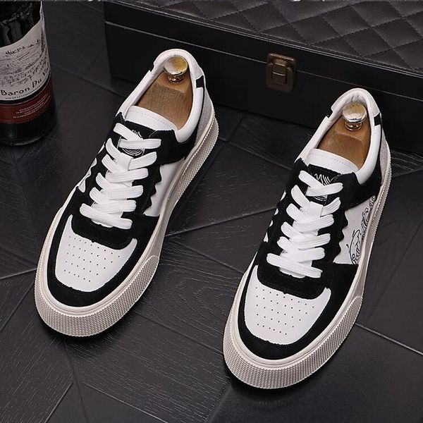 new trendy men punk rock print pattern causal flats platform low shoes loafers sports waliking boad shoes d2h51, Black
new trendy men punk rock print pattern causal flats platform low shoes loafers sports waliking boad shoes d2h51, Black