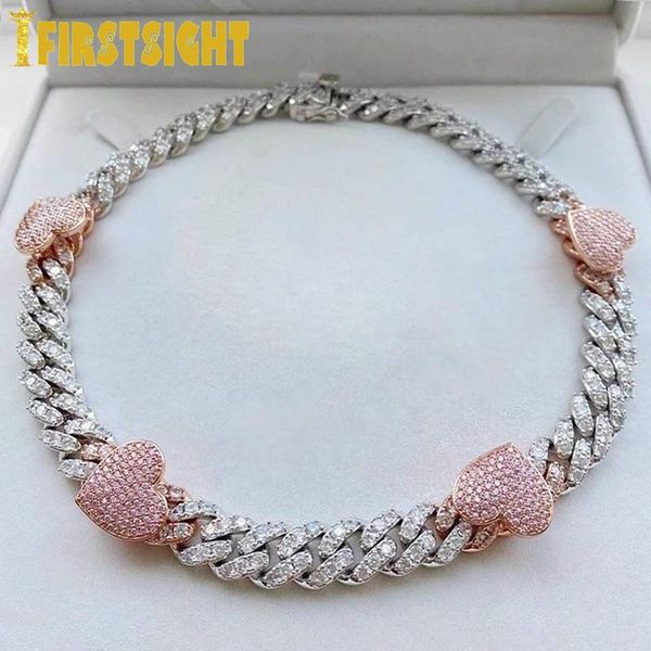 necklaces new iced out bling cz miami cuban link chain heart necklace 12mm two tone color pink heart charm choker women hip hop jewelry, Silver
necklaces new iced out bling cz miami cuban link chain heart necklace 12mm two tone color pink heart charm choker women hip hop jewelry, Silver