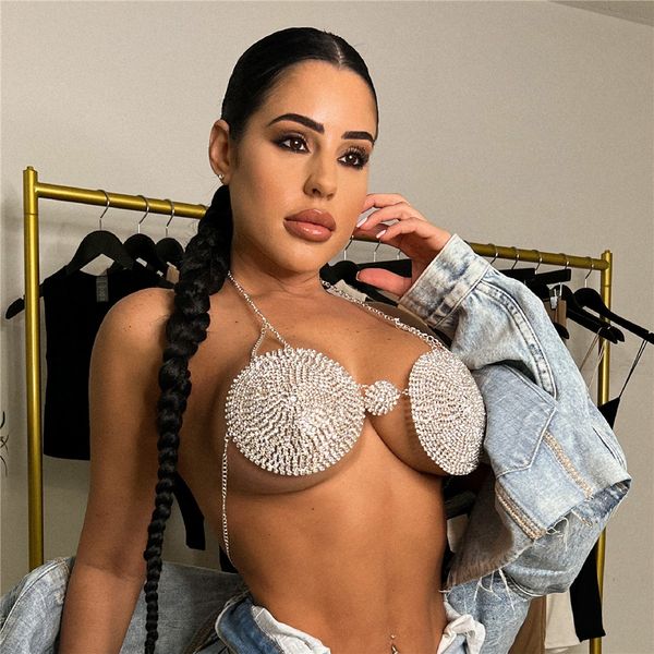 erotic shiny elegant ladies round chest chain sequin bikini chain body jewelry metal body chain accessories, Silver
erotic shiny elegant ladies round chest chain sequin bikini chain body jewelry metal body chain accessories, Silver