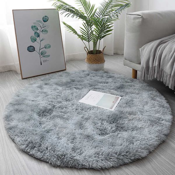 

Living Room Rugs Round Carpet Bedroom Aesthetic Decor Furry Mat Decoration Home Comfort White Pink Modern Lounge Rug Foot Mat