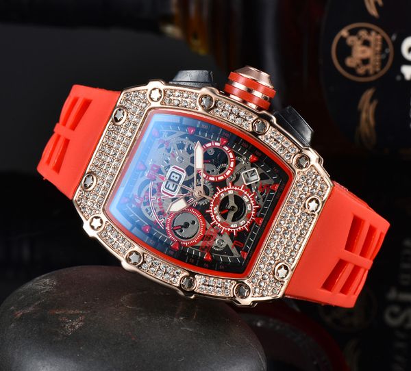 2023 new watch men's leisure diamond watches gold steel case silicone quartz wristwatch strap male relogio masculino ri22, Slivery;brown
2023 new watch men's leisure diamond watches gold steel case silicone quartz wristwatch strap male relogio masculino ri22, Slivery;brown