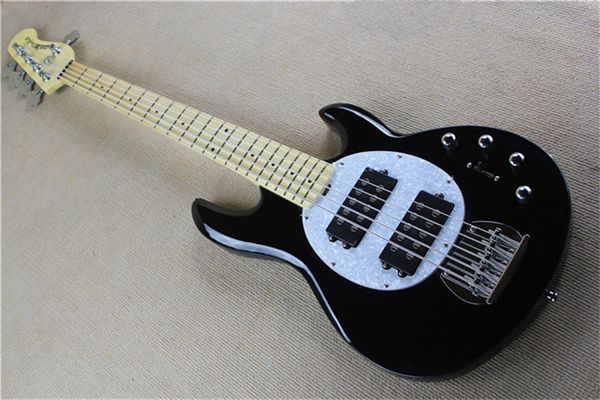 5 strings black electric bass guitar ernie ball musicman music man sting ray with 9v battery active pickups maple fingerboard
5 strings black electric bass guitar ernie ball musicman music man sting ray with 9v battery active pickups maple fingerboard