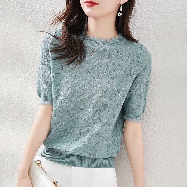 women's blouses shirts fashion oneck spliced ruffles hollow out blouse women's clothing spring casual pullovers loose allmatch swe, White
women's blouses shirts fashion oneck spliced ruffles hollow out blouse women's clothing spring casual pullovers loose allmatch swe, White
