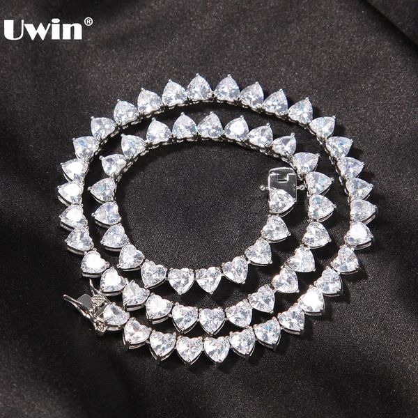 necklaces uwin 6mm heart tennis chain for women micro paved iced out cubic zirconia choker chic fashion jewelry copper necklace for gift, Silver
necklaces uwin 6mm heart tennis chain for women micro paved iced out cubic zirconia choker chic fashion jewelry copper necklace for gift, Silver