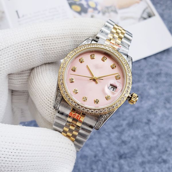 luxury casual business watches fashion ladies watch stainless steel strap 26mm 36mm pink dial mechanical movement automatic wristwatches mon, Slivery;brown
luxury casual business watches fashion ladies watch stainless steel strap 26mm 36mm pink dial mechanical movement automatic wristwatches mon, Slivery;brown