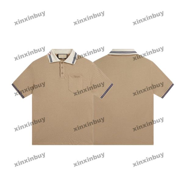 xinxinbuy men designer tee t shirt 23ss letter embroidery collar pattern short sleeve cotton women black khaki xs-l, Black;brown
xinxinbuy men designer tee t shirt 23ss letter embroidery collar pattern short sleeve cotton women black khaki xs-l, Black;brown