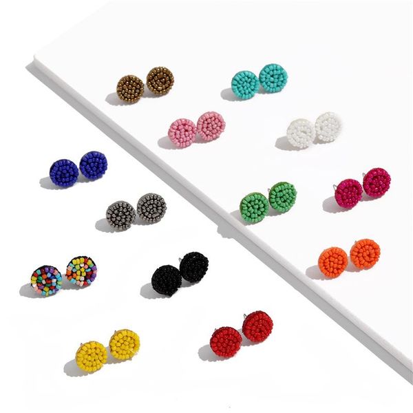 stud 12 pairs seed beaded stud earrings resin bead earrings for women bohemian statement cluster rainbow seed beads round earrings, Golden;silver
stud 12 pairs seed beaded stud earrings resin bead earrings for women bohemian statement cluster rainbow seed beads round earrings, Golden;silver