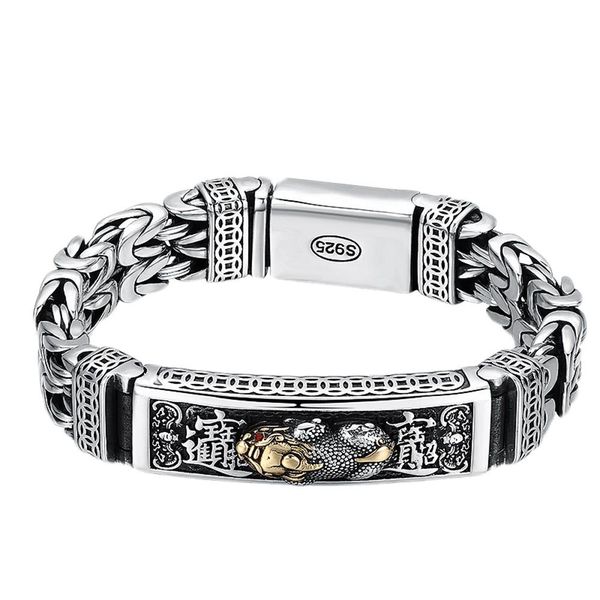 bangle bocai new real solid s925 silver retro lucky pixiu man bracelet thick style domineering trend personality jewelry, Black
bangle bocai new real solid s925 silver retro lucky pixiu man bracelet thick style domineering trend personality jewelry, Black