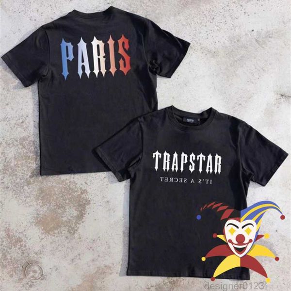2023ss paris gradient printing t-shirt men women 1 1 t shirt tees, White;black