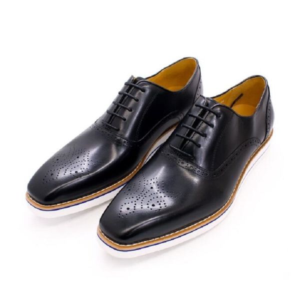 men's genuine leather shoes new flat comfortable wedding party shoes handmade shoes office banquet business leather shoes d2h50, Black
men's genuine leather shoes new flat comfortable wedding party shoes handmade shoes office banquet business leather shoes d2h50, Black