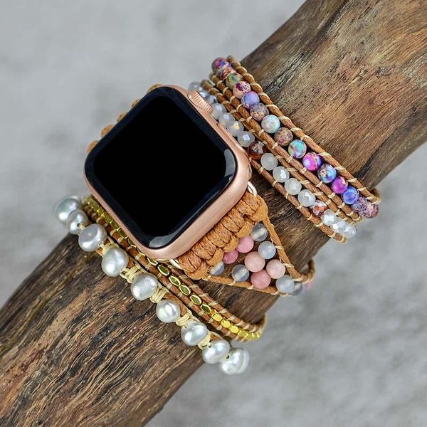 bangle wax wrap watch band freshwater pearls tibetan beads for apple strap bracelet natural pearl jewelry drop ship wholesale, Black
bangle wax wrap watch band freshwater pearls tibetan beads for apple strap bracelet natural pearl jewelry drop ship wholesale, Black