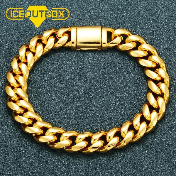 bangle iceoutbox mens 10mm stainless steel curb cuban link chain gold silver color bracelets for women wrist jewelry gifts, Black
bangle iceoutbox mens 10mm stainless steel curb cuban link chain gold silver color bracelets for women wrist jewelry gifts, Black