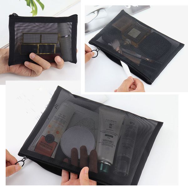 cosmetic bags cases 1pcs women necessary bag transparent mesh zipper organizer fashion small large black toiletry makeup pouch case 230520
cosmetic bags cases 1pcs women necessary bag transparent mesh zipper organizer fashion small large black toiletry makeup pouch case 230520