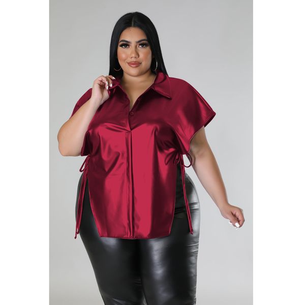 women's plus size tshirt women leather solid split shirt for lady fashion casual outfit female bandage cloth 2023 spring large 230520, Black
women's plus size tshirt women leather solid split shirt for lady fashion casual outfit female bandage cloth 2023 spring large 230520, Black