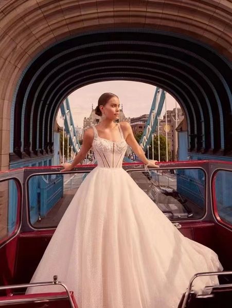 new corset shoulder strap a-line trendy embroidered beads agile exquisite star skirt body party wedding dress, White
new corset shoulder strap a-line trendy embroidered beads agile exquisite star skirt body party wedding dress, White