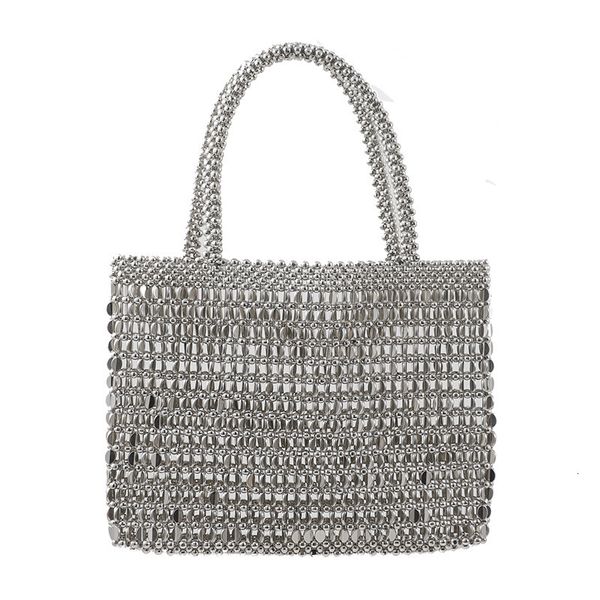 waist bags vintage handmade ladies handbag weave beaded fashion silver color shining sequin shoulder bag clutches womens party 230520
waist bags vintage handmade ladies handbag weave beaded fashion silver color shining sequin shoulder bag clutches womens party 230520