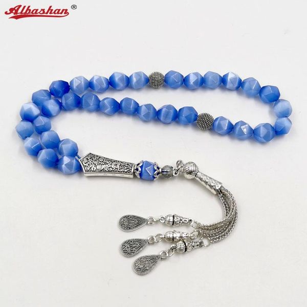 bangle tasbih blue cat eye stone rhombus shape 33 beads bracelet misbaha muslim prayer beads eid gift islamic fashion accessories hand, Black
bangle tasbih blue cat eye stone rhombus shape 33 beads bracelet misbaha muslim prayer beads eid gift islamic fashion accessories hand, Black