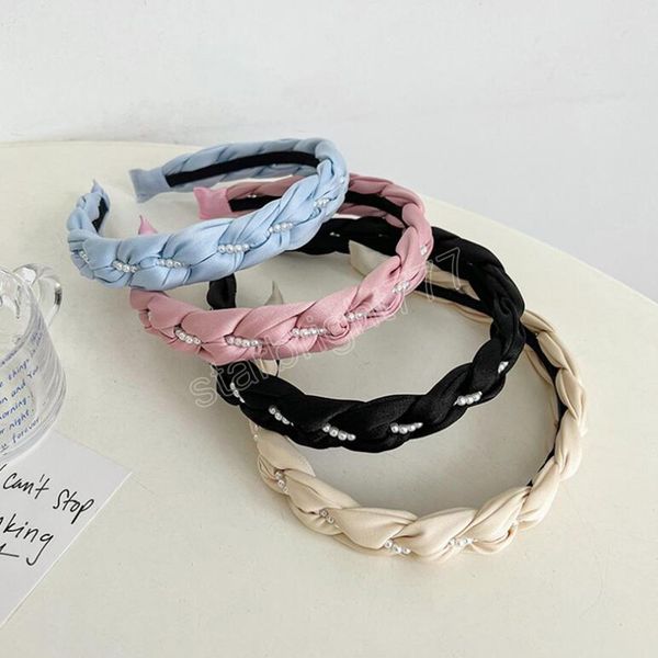 fashion hair accessories for women braided pearls headband headwear girls hair hoop y2k hairband, Slivery;white
fashion hair accessories for women braided pearls headband headwear girls hair hoop y2k hairband, Slivery;white