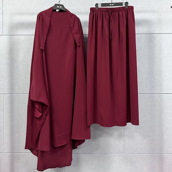 ethnic clothing jilbab 2-piece muslim women's headband dress prayer apparel abaya long khimar ramadan arabic dress abayas set islamic a, Red
ethnic clothing jilbab 2-piece muslim women's headband dress prayer apparel abaya long khimar ramadan arabic dress abayas set islamic a, Red